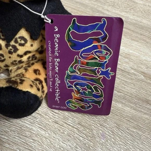 NWT Liquid Blue "Delilah" Leopard Grateful Dead 7" Beanie Bear Collectible Plush - Picture 3 of 7